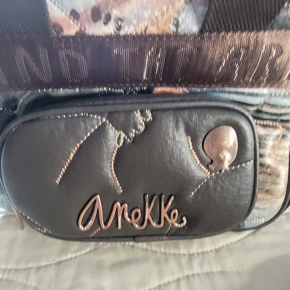 Anekke Artistic Brown and Black Crossbody Bag - Picture 2 of 11